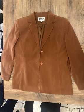 Morgan Miller Rust Brown Single-Breasted Blazer Jacket